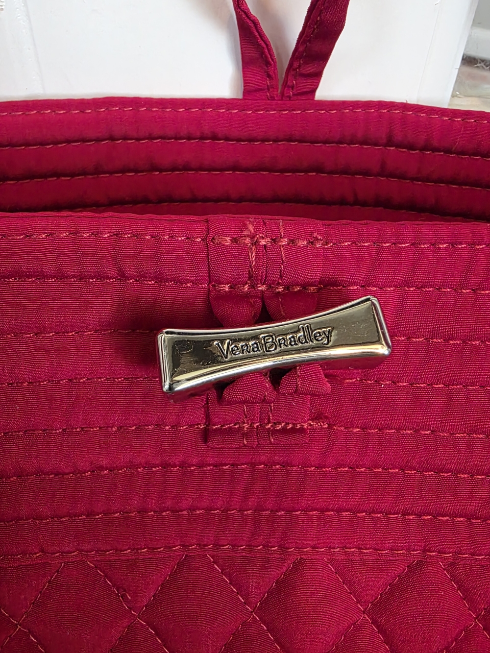 Vera Bradley Quilted Red Tote Bag - Women's Everyday Carry - Picture 3 of 12